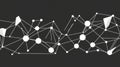 A network of abstract white lines and dots against a black backdrop. A black background featuring an abstract pattern of Royalty Free Stock Photo
