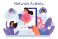 Network activity. Customer attention and business communication monitoring