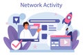 Network activity. Customer attention and business communication monitoring