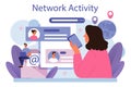 Network activity. Customer attention and business communication monitoring