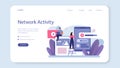 Network activity web banner or landing page. Customer attention Royalty Free Stock Photo