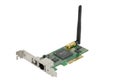 Network adapter card with integrated wireless antenna for computer expansion Royalty Free Stock Photo