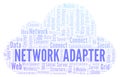 Network Adapter word cloud. Royalty Free Stock Photo
