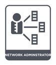 network adminstrator icon in trendy design style. network adminstrator icon isolated on white background. network adminstrator