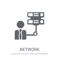 network adminstrator icon. Trendy network adminstrator logo concept on white background from Internet Security and Networking col