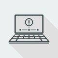 Network alert error - Flat minimal icon Royalty Free Stock Photo
