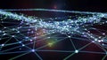 The network appears as a web of luminous points connected by Royalty Free Stock Photo