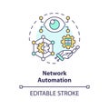 Network automation multi color concept icon