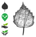 Network Birch Leaf Vector Mesh