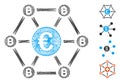 Network Bitcoin Euro Net Structure Vector Mesh