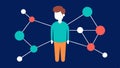 Network Building A visual of a person connecting dots on a web diagram symbolizing building networks and relationships