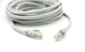 Network cable. Close-up of a cat5 network cable isolated on a white background. Royalty Free Stock Photo