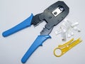 Network Cable Crimper Tool Royalty Free Stock Photo