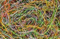 Network Chaos Of Colorful Electrical and Telecommunication Cables