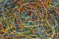 Network Chaos Of Colorful Electrical and Telecommunication Cables