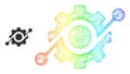 Network Clever Machine Web Mesh Icon with Spectrum Gradient Royalty Free Stock Photo