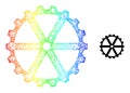 Network Clock Wheel Mesh Icon with Spectrum Gradient Royalty Free Stock Photo