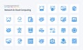 25 Network And Cloud Computing Blue icon pack