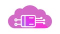 Network Cloud Icon Vector Illustration, Connectivity & Data, vector design Generative AI Royalty Free Stock Photo