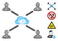 Network Cloud People Links Vector Mesh Royalty Free Stock Photo