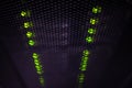 Network cloud server lights on racks Royalty Free Stock Photo