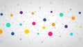 Network color communication background, illustration abstract social network, flat design