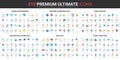 Network communication, cyber security color flat icons set, programming, cloud computing