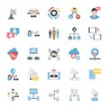 Network and Communication Isolated Vector icons set editable and can be modified easily Royalty Free Stock Photo