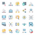 Network and Communication Isolated Vector icons set editable and can be modified easily Royalty Free Stock Photo
