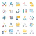 Network and Communication Isolated Vector icons set editable and can be modified easily Royalty Free Stock Photo