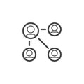 Network community line icon