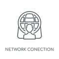 network Conection linear icon. Modern outline network Conection