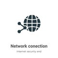 Network conection vector icon on white background. Flat vector network conection icon symbol sign from modern internet security