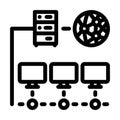 network configuration repair computer line icon vector illustration Royalty Free Stock Photo