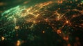Network connecting points of light creating abstract design Royalty Free Stock Photo