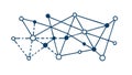 Network Connection Abstract Grid, vector design Generative AI Royalty Free Stock Photo