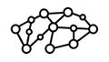 Network Connection Abstract Nodes, vector design Generative AI Royalty Free Stock Photo
