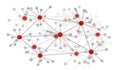 Network connection communication web atom molecule