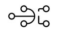 Network connection, data flow, interconnected nodes, digital links, vector design Generative AI Royalty Free Stock Photo