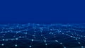 Network connection data structure. Information technology. Big data visualization. 3D rendering Royalty Free Stock Photo