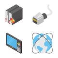 Network And Connection Devices Icons Royalty Free Stock Photo