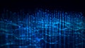Network connection dots and lines. Data technology illustration. Abstract background with a dynamic wave. Plexus. 3d Royalty Free Stock Photo