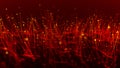 Network connection dots and lines. Data technology illustration. Abstract background with a dynamic wave. Plexus. 3d Royalty Free Stock Photo