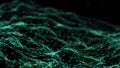 Network connection dots and lines. Technology background. Plexus. Big data background. Green. 3d rendering. Royalty Free Stock Photo