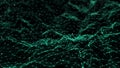 Network connection dots and lines. Technology background. Plexus. Big data background. Green. 3d rendering. Royalty Free Stock Photo