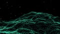 Network connection dots and lines. Technology background. Plexus. Big data background. Green. 3d rendering. Royalty Free Stock Photo