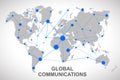Network connection, globe connection, technology sphere, concept future world - vector
