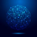 Network connection, globe connection, tech background - for stock Royalty Free Stock Photo
