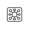 Network Connection Icon, Square Shape, Modern Technology Symbol Royalty Free Stock Photo