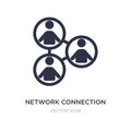 network connection icon on white background. Simple element illustration from People concept Royalty Free Stock Photo